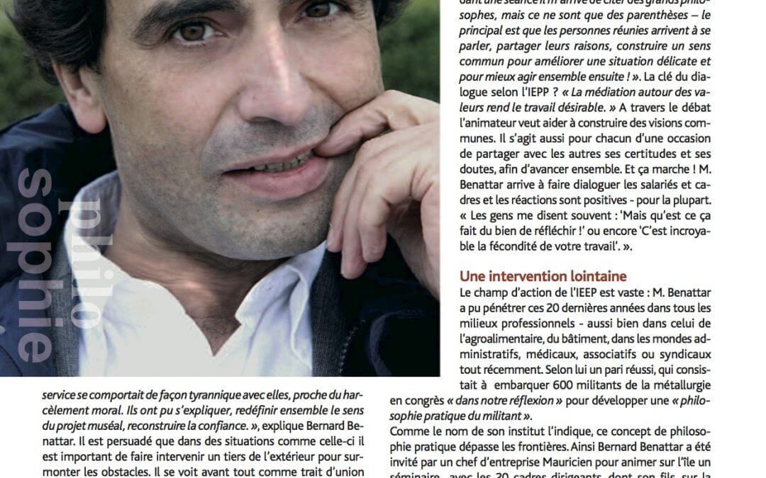 Ressourcer le travail par le sens, article Bernard Benattar